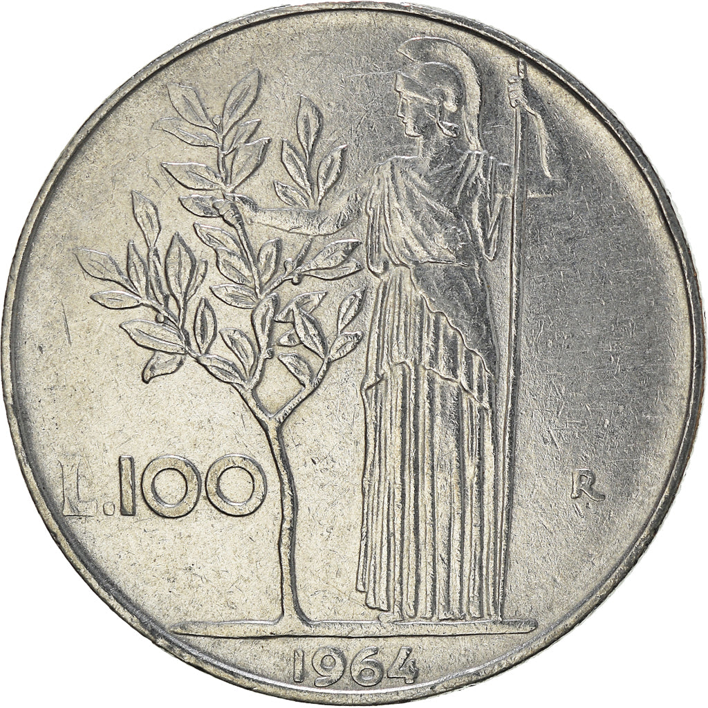 Moneda, Italia, 100 Lire, 1964