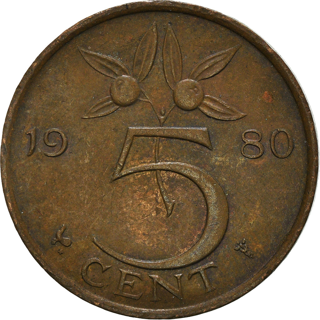 Coin, Netherlands, 5 Cents, 1980