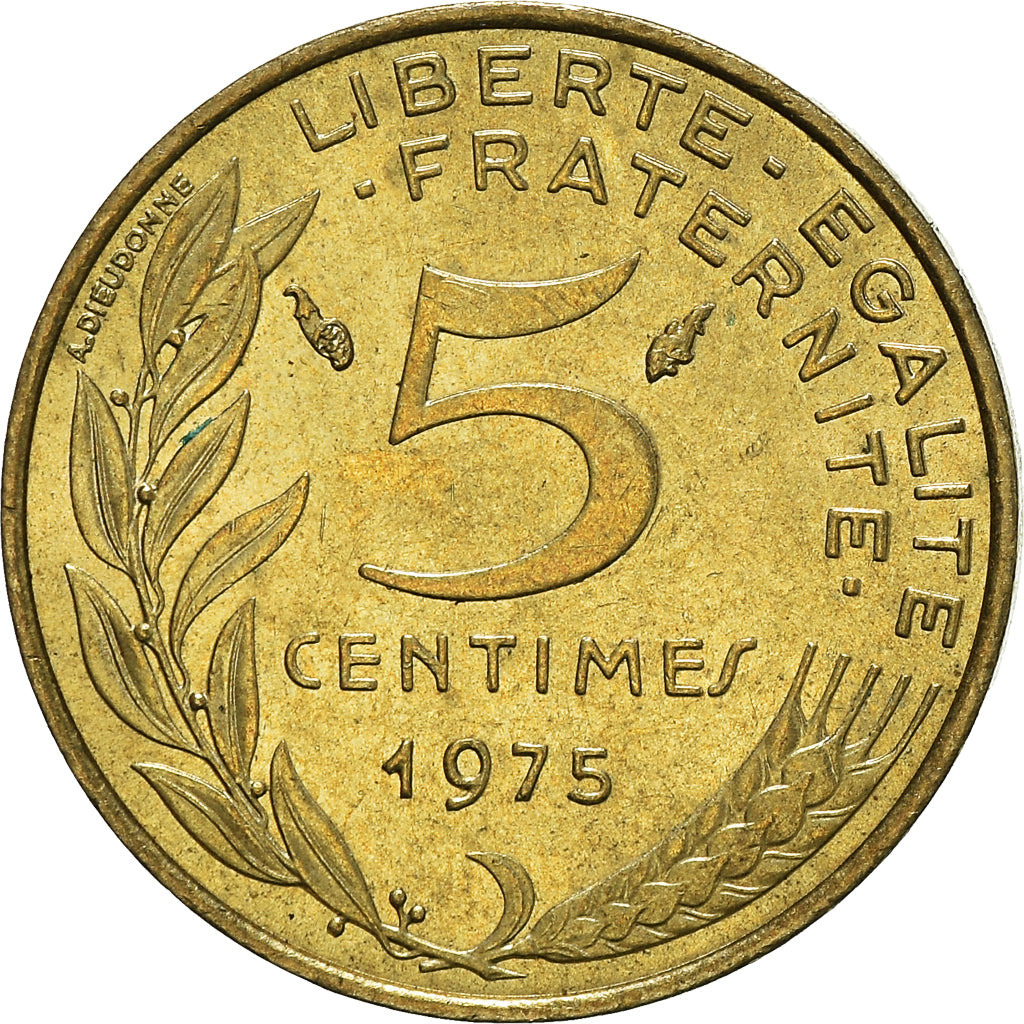 Moneda, Francia, 5 Centimes, 1975