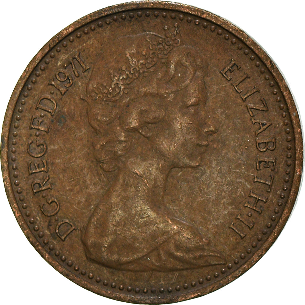Moneta, Wielka Brytania, 1/2 New Penny, 1971
