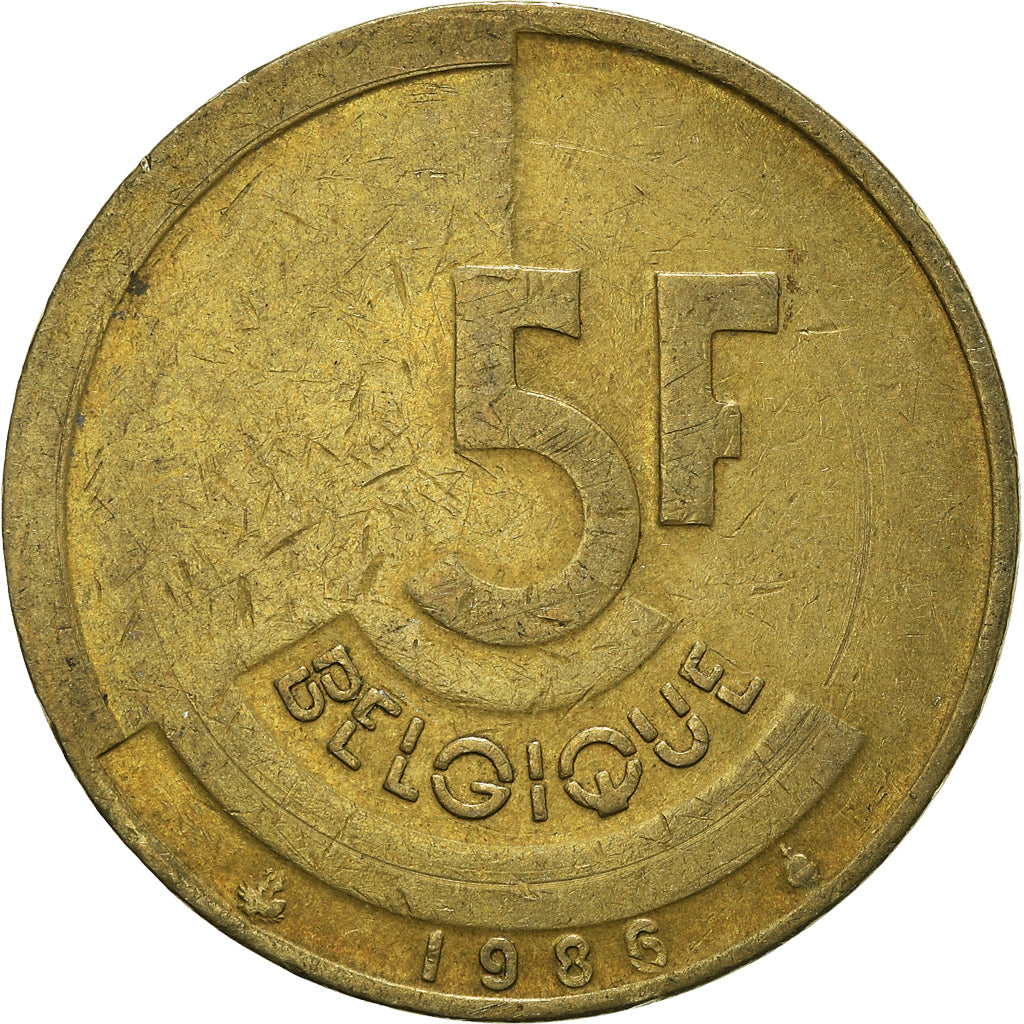 Münze, Belgien, 5 Francs, 5 Frank, 1986