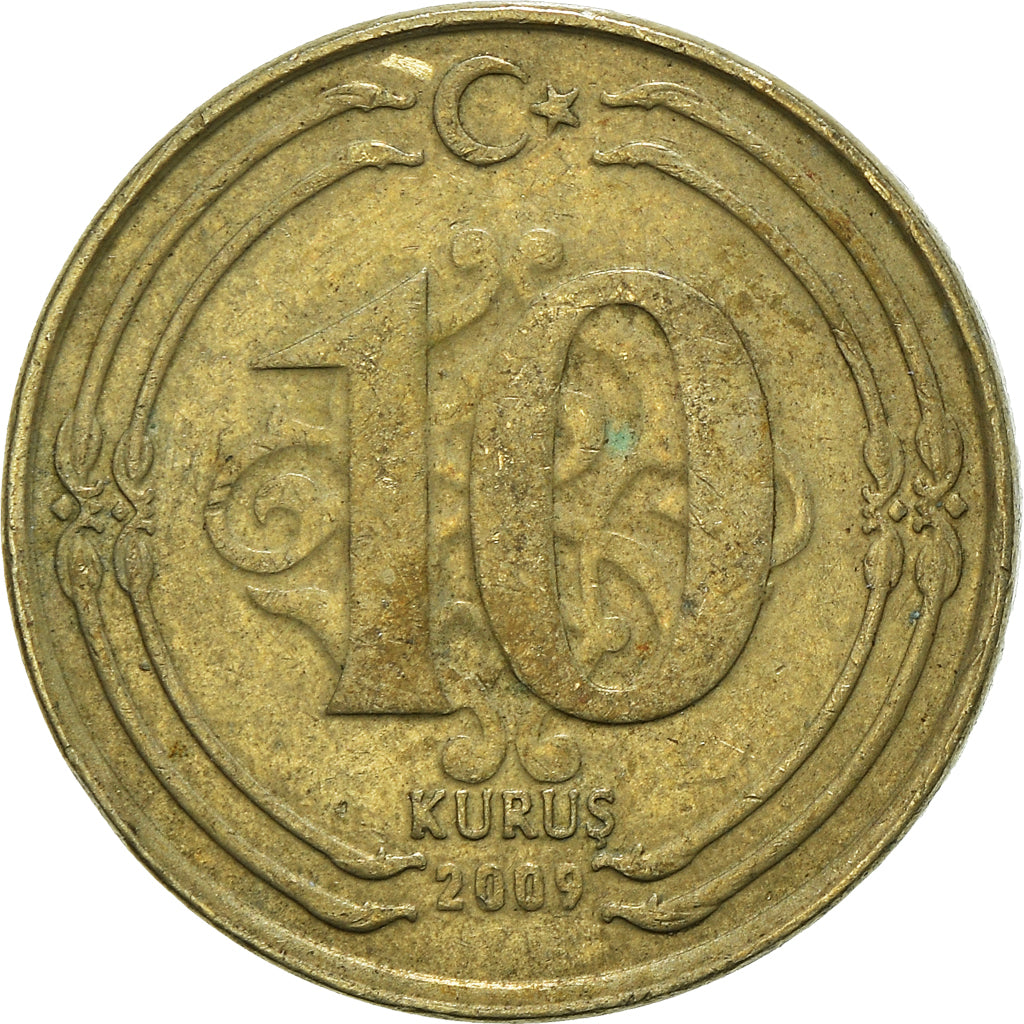 Coin, Turkey, 10 Kurus, 2009