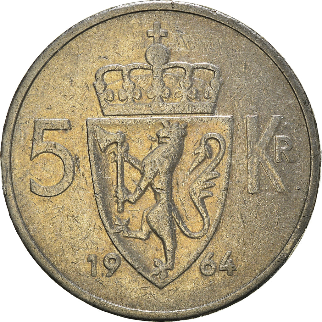 Coin, Norway, 5 Kroner, 1964