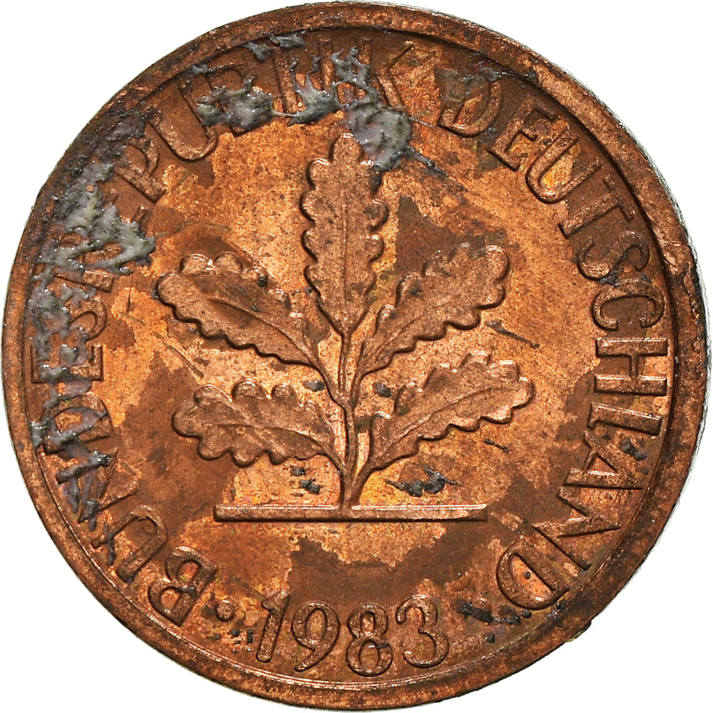 Moneta, Niemcy - RFN, Pfennig, 1983