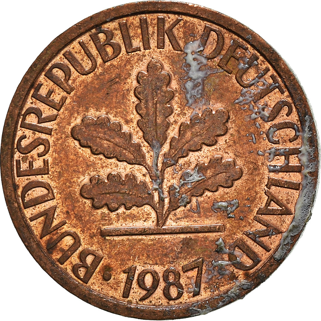 Munten, Federale Duitse Republiek, Pfennig, 1987