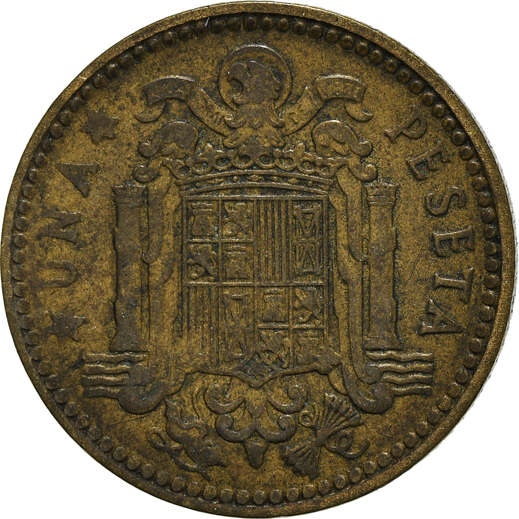 Moeda, Espanha, 1 Peseta, Undated (1963)