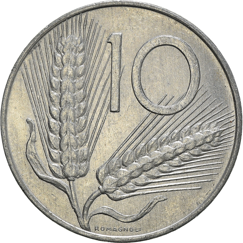 Monnaie, Italie, 10 Lire, 1975