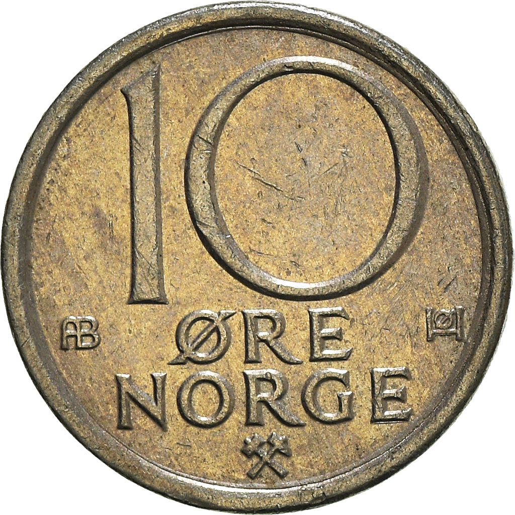 Moneta, Norwegia, 10 Öre, 1976
