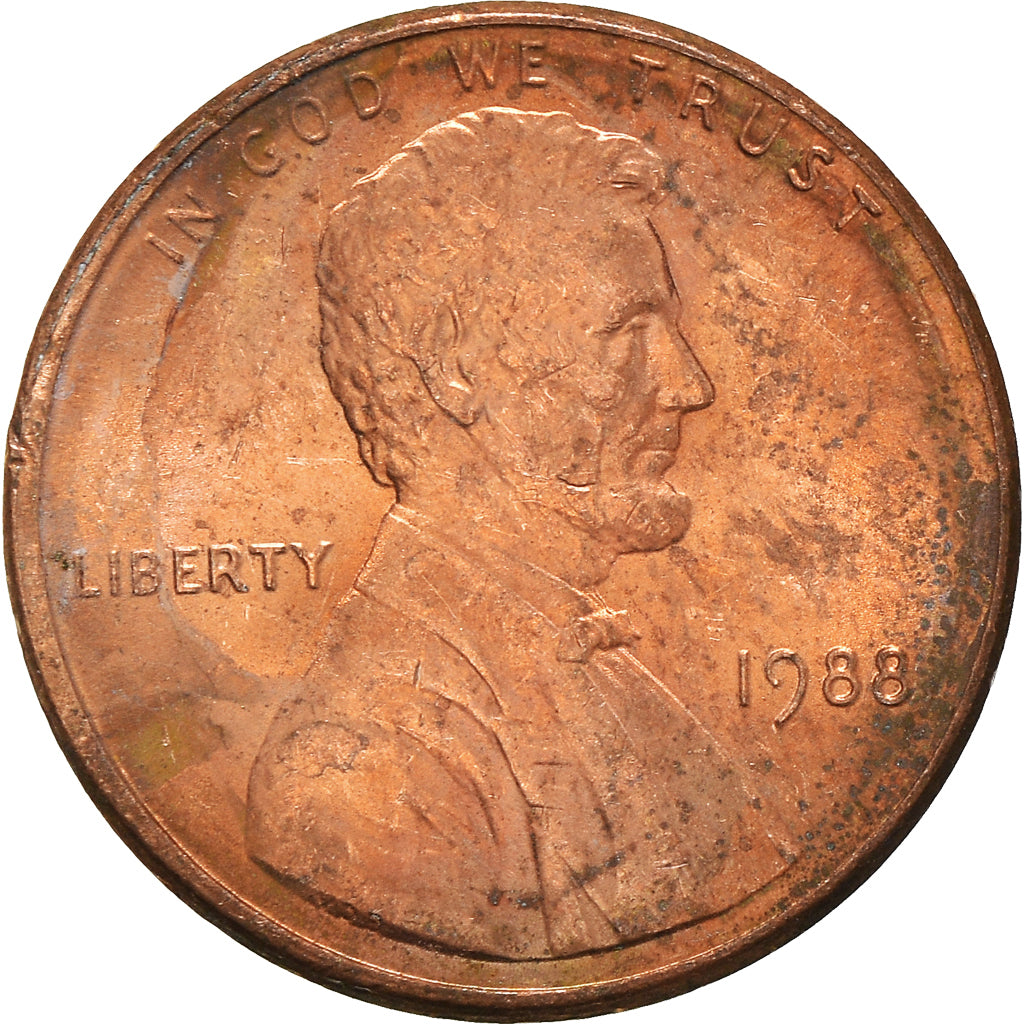 Moneta, Stati Uniti, Cent, 1988