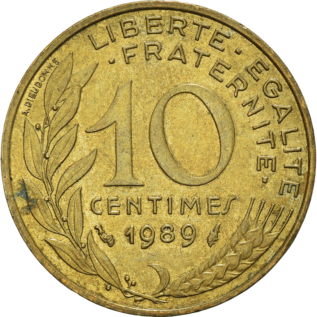 Munten, Frankrijk, 10 Centimes, 1989