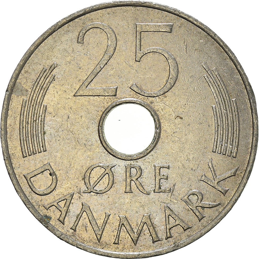 Moneda, Dinamarca, 25 Öre, 1977