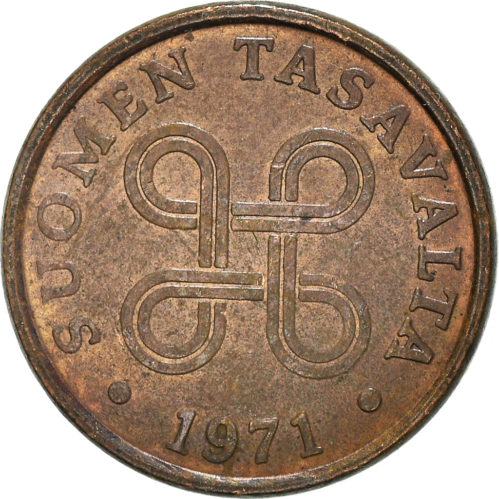 Monnaie, Finlande, 5 Pennia, 1971