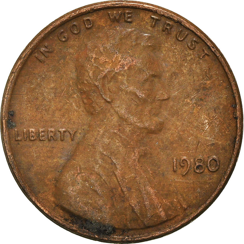 Moneta, Stati Uniti, Cent, 1980