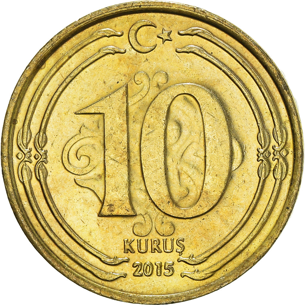 Munten, Turkije, 10 Kurus, 2015