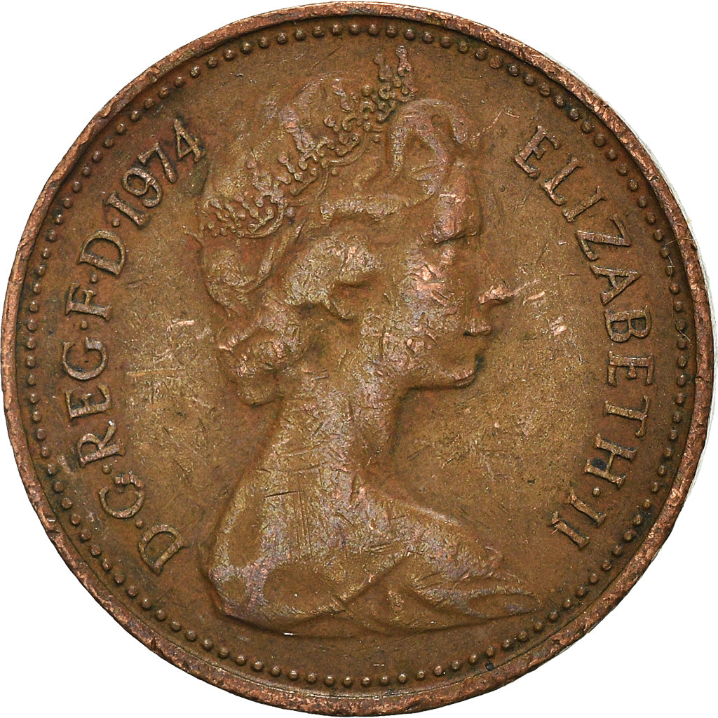 Coin, Great Britain, New Penny, 1974