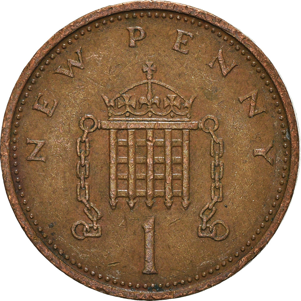 Coin, Great Britain, New Penny, 1974