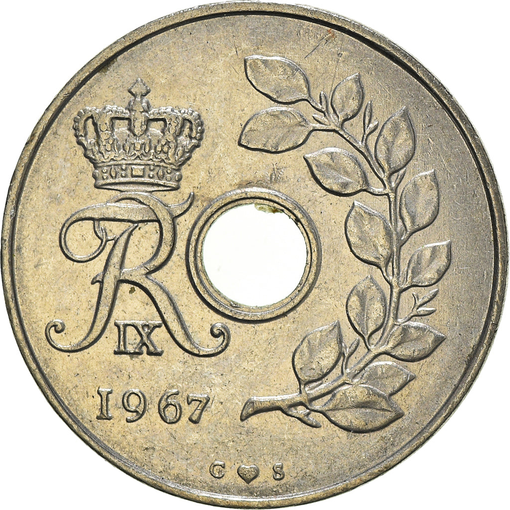 Münze, Dänemark, 25 Öre, 1967