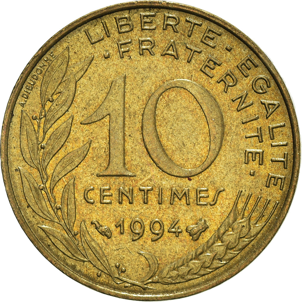 Coin, France, 10 Centimes, 1994