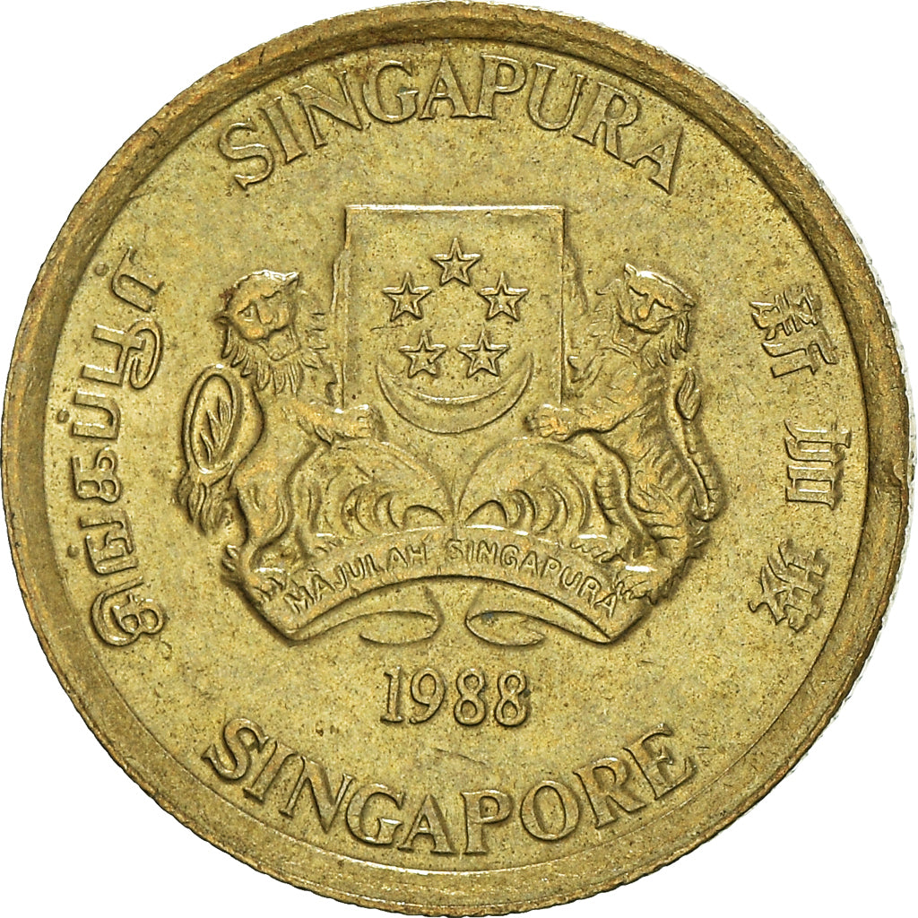 Moneta, Singapore, 5 Cents, 1988