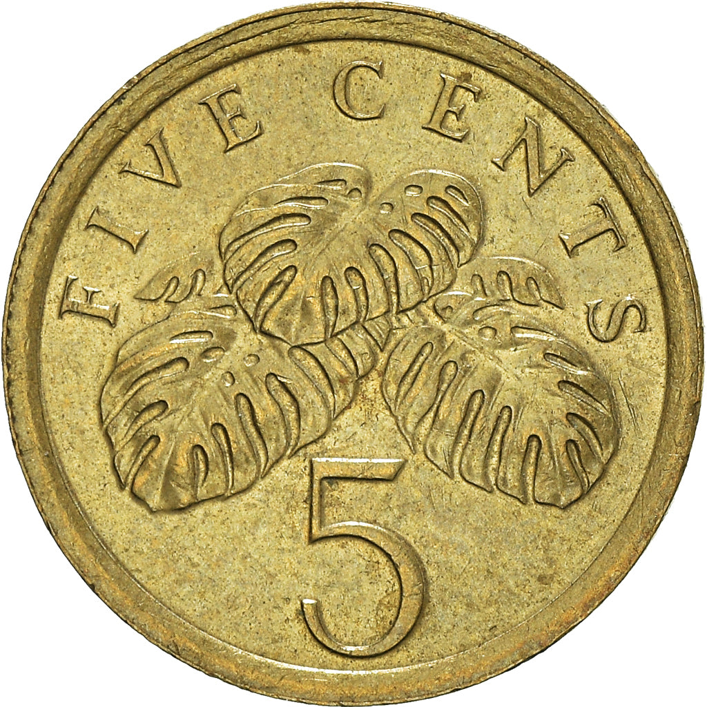 Moneta, Singapore, 5 Cents, 1988