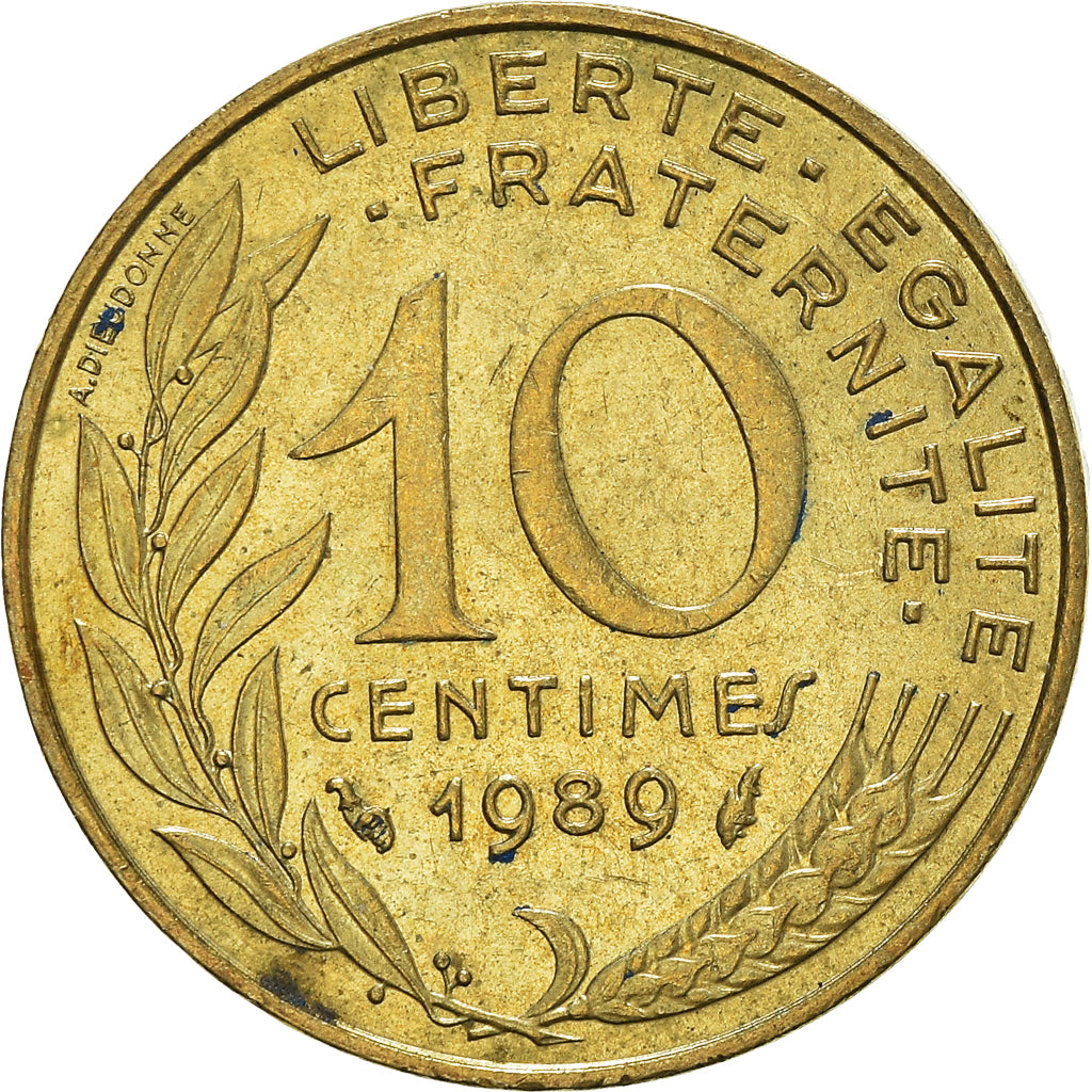 Münze, Frankreich, 10 Centimes, 1989