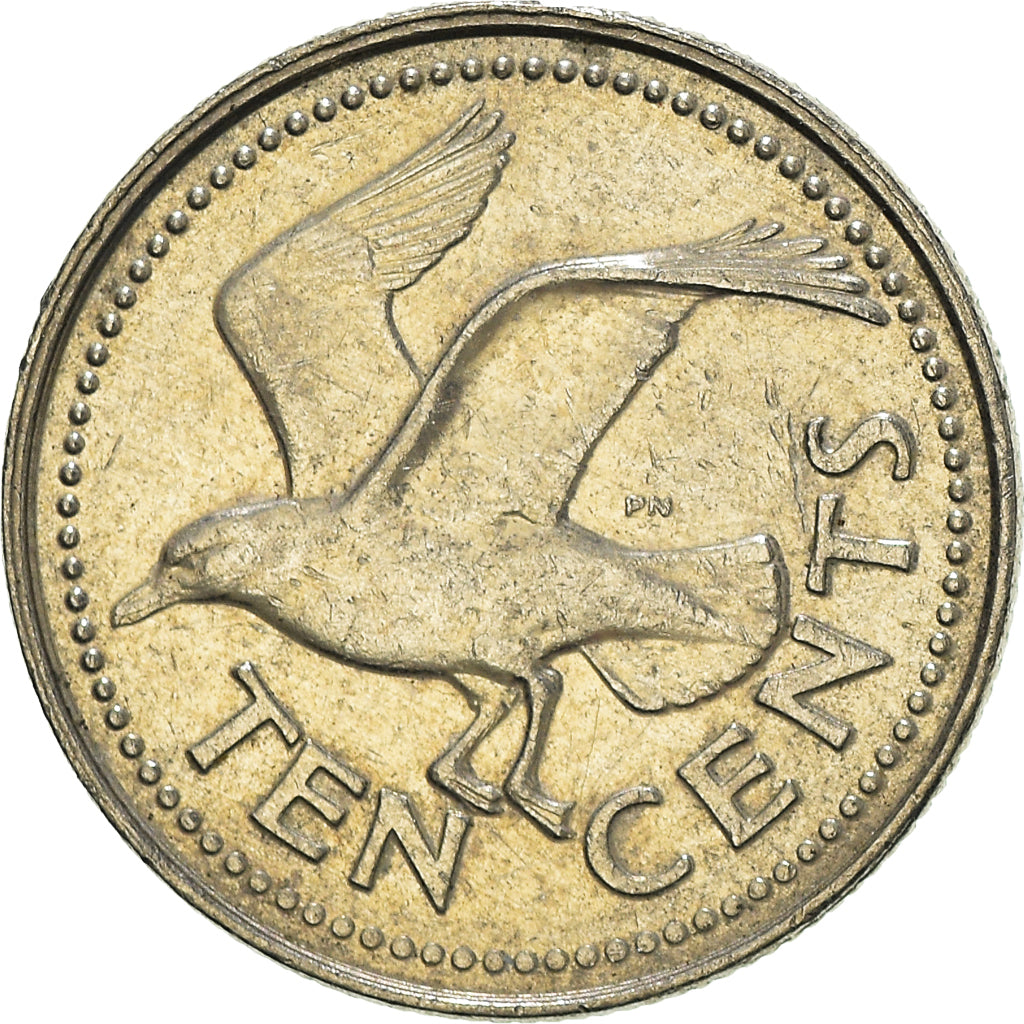 Munten, Barbados, 10 Cents, 1992
