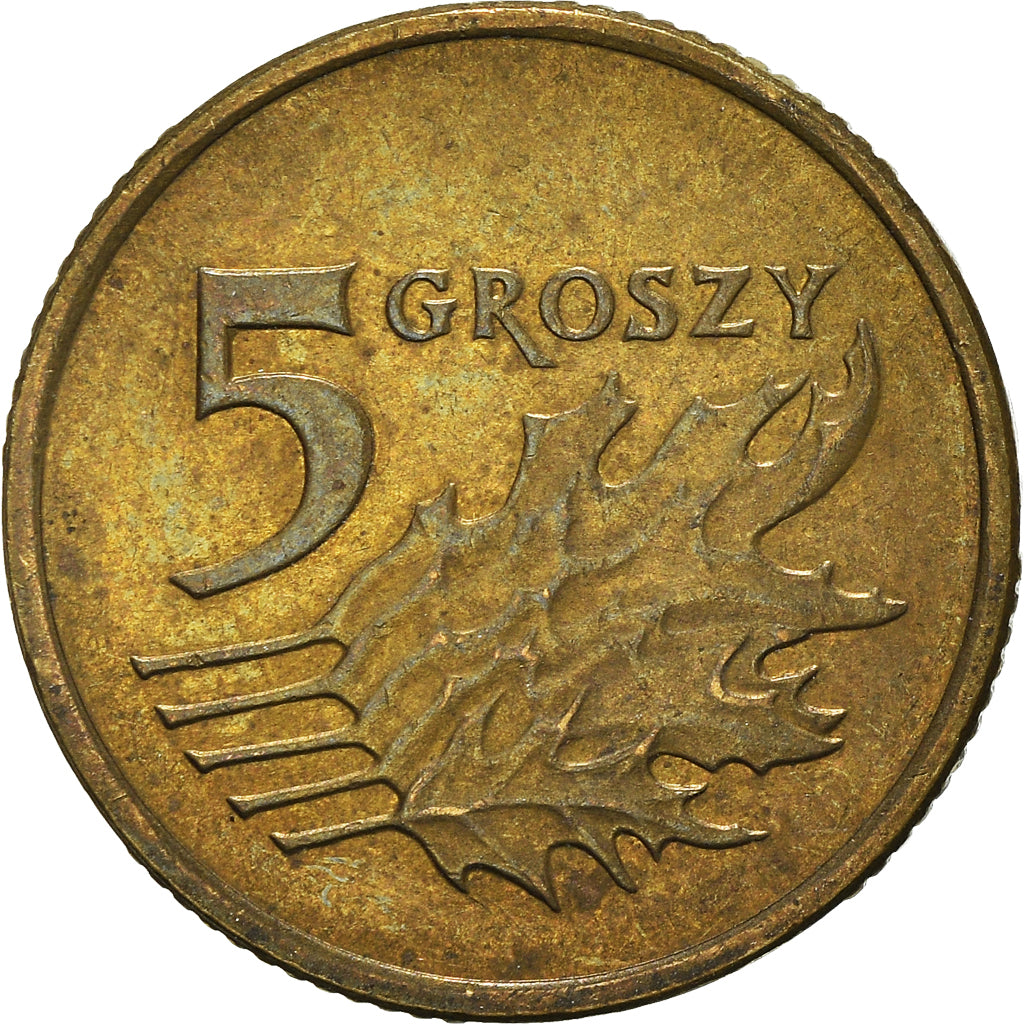 Moneta, Polonia, 5 Groszy, 2010