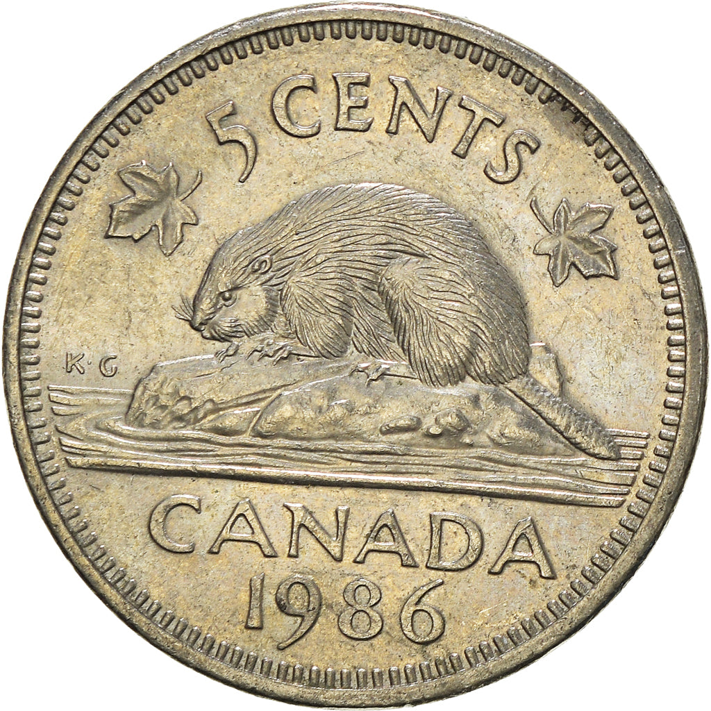 Moneta, Canada, 5 Cents, 1986
