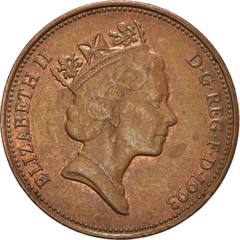 Coin, Great Britain, 2 Pence, 1993