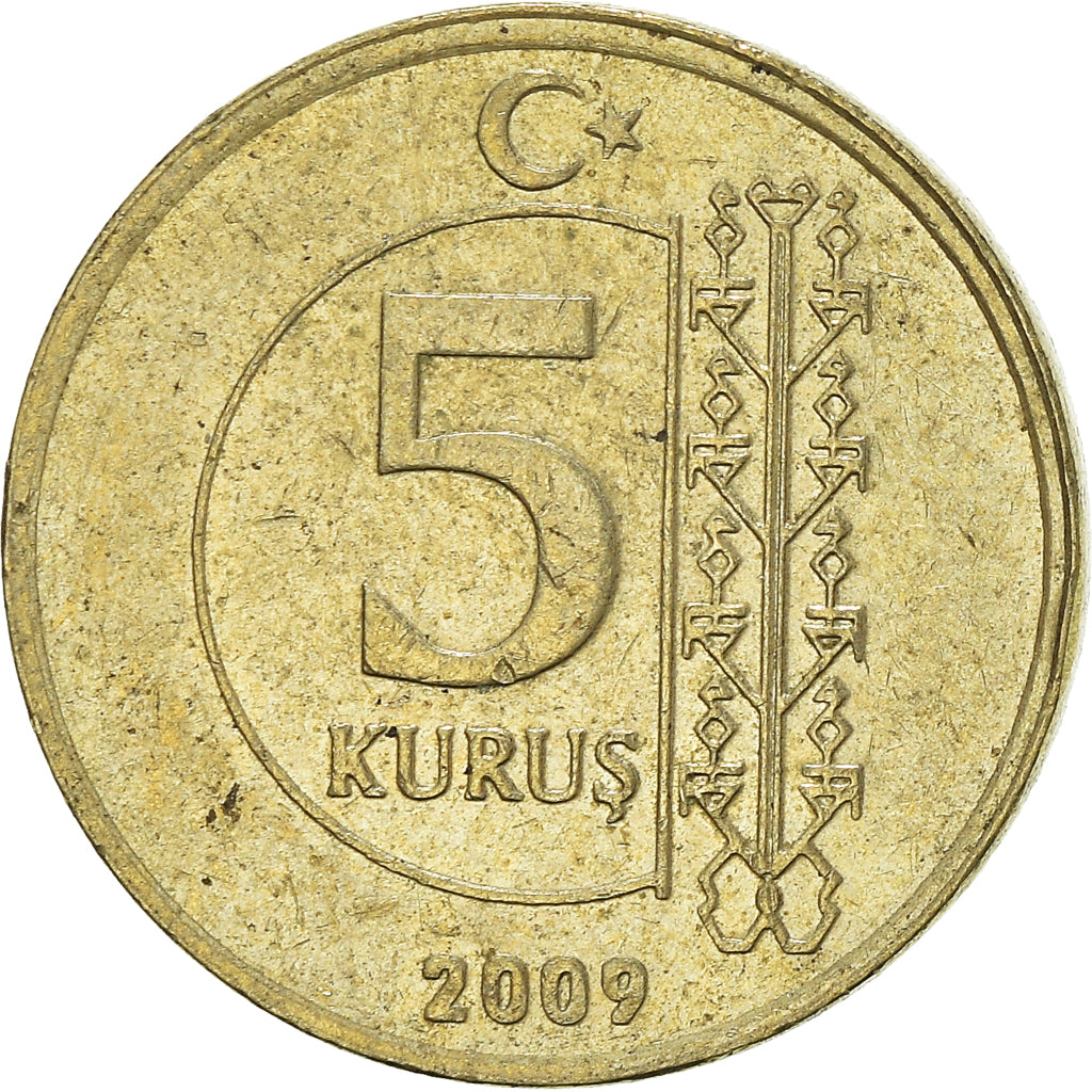 Munten, Turkije, 5 Kurus, 2009
