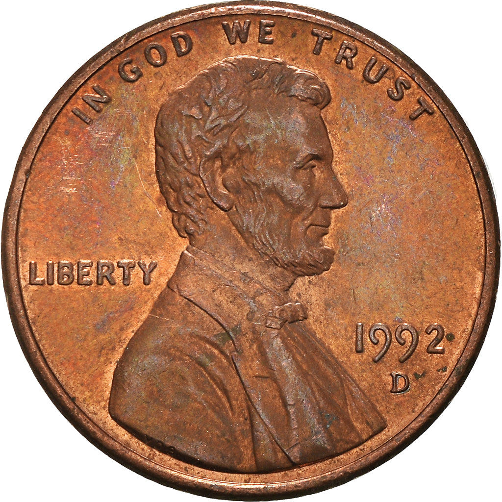 Moeda, Estados Unidos da América, Cent, 1992