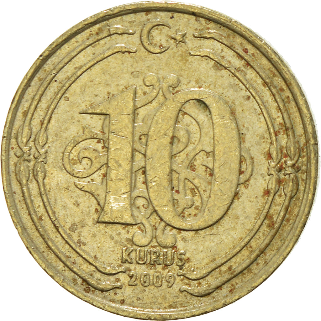 Munten, Turkije, 10 Kurus, 2009
