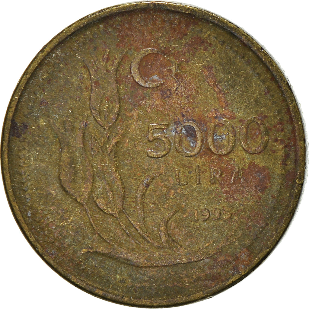 Munten, Turkije, 5000 Lira, 1995
