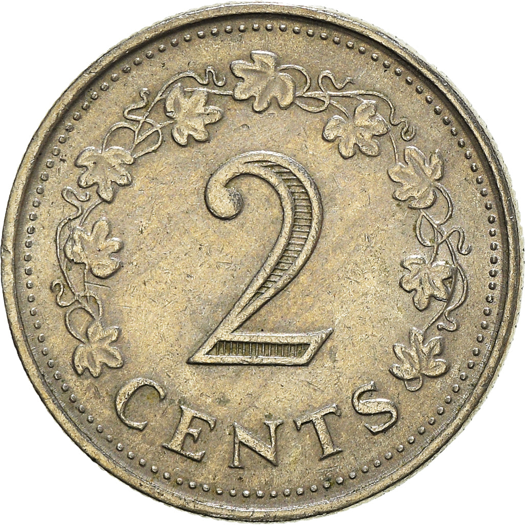 Moneta, Malta, 2 Cents, 1977