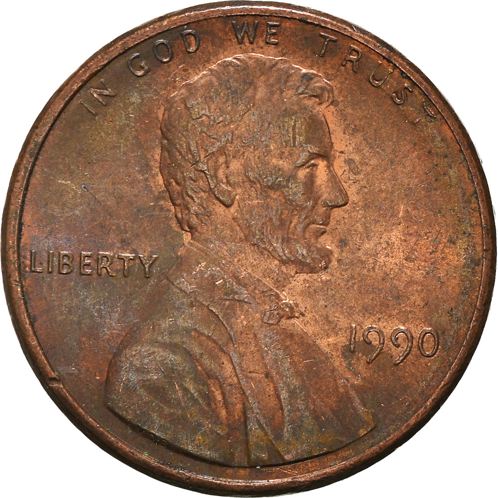 Coin, United States, Cent, 1990