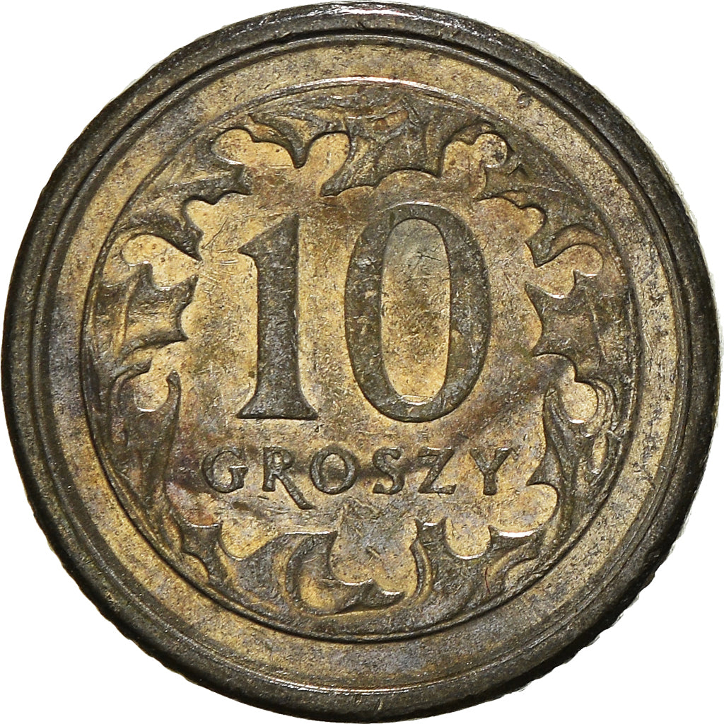 Moneta, Polonia, 10 Groszy, 2002