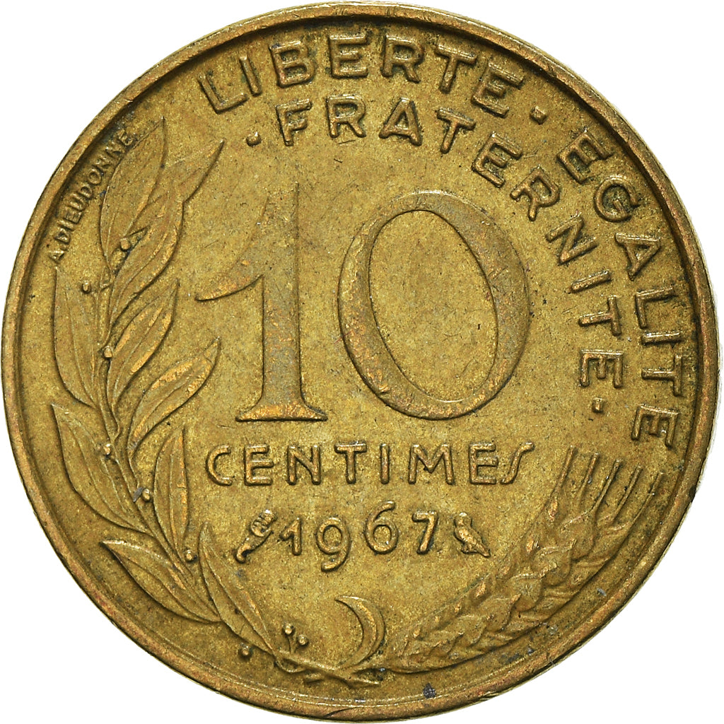Coin, France, 10 Centimes, 1967