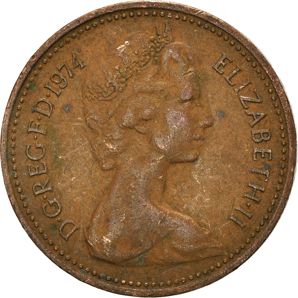 Coin, Great Britain, New Penny, 1974