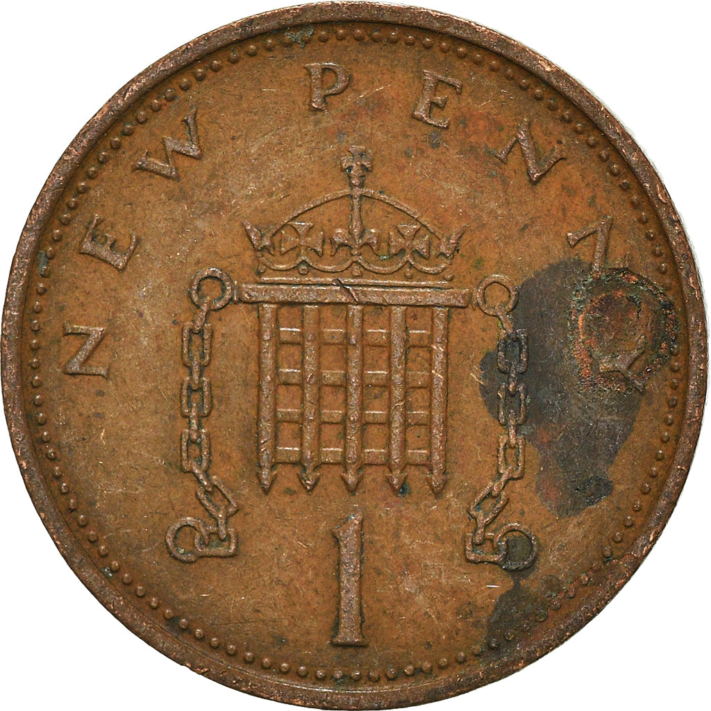 Coin, Great Britain, New Penny, 1974