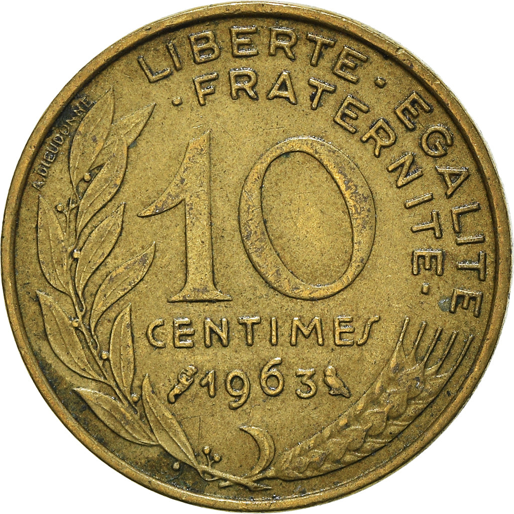 Münze, Frankreich, 10 Centimes, 1963