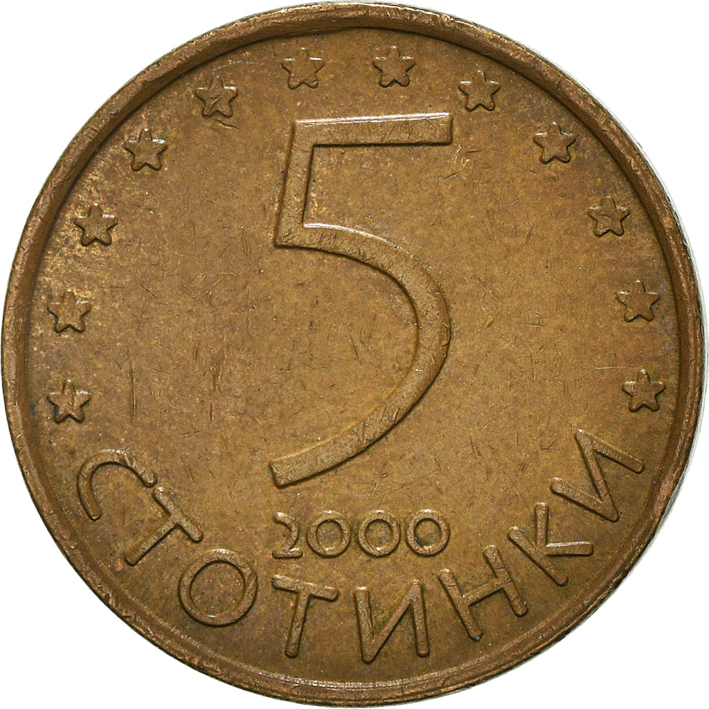 Moneta, Bulgaria, 5 Stotinki, 2000