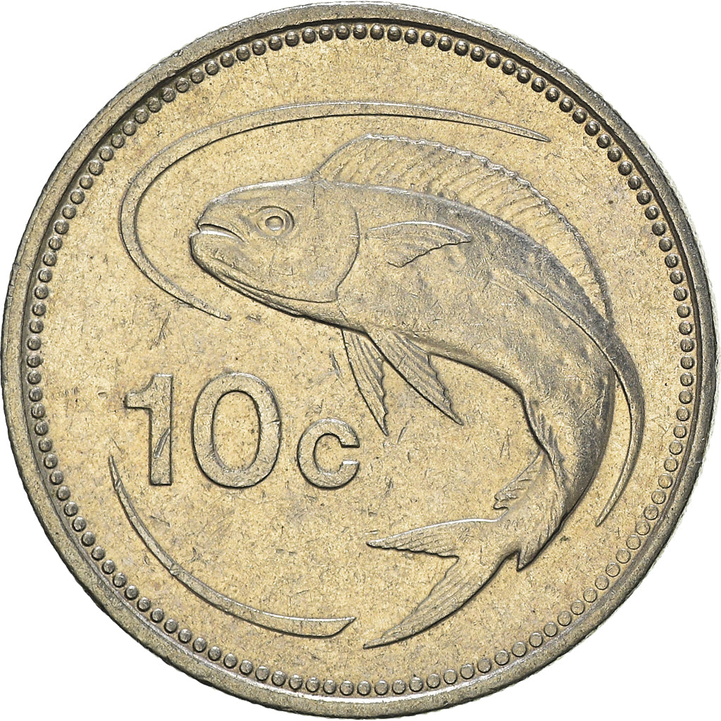 Coin, Malta, 10 Cents, 1986