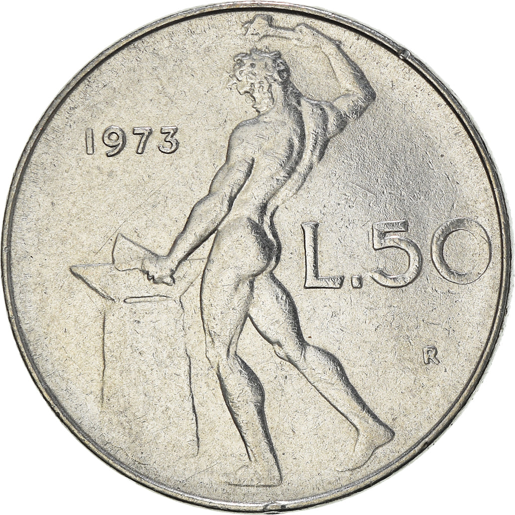 Munten, Italië, 50 Lire, 1973