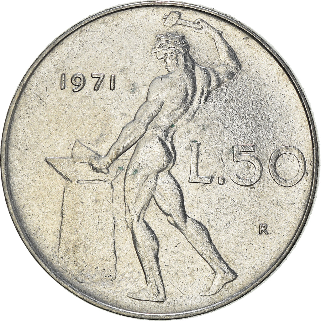 Munten, Italië, 50 Lire, 1971