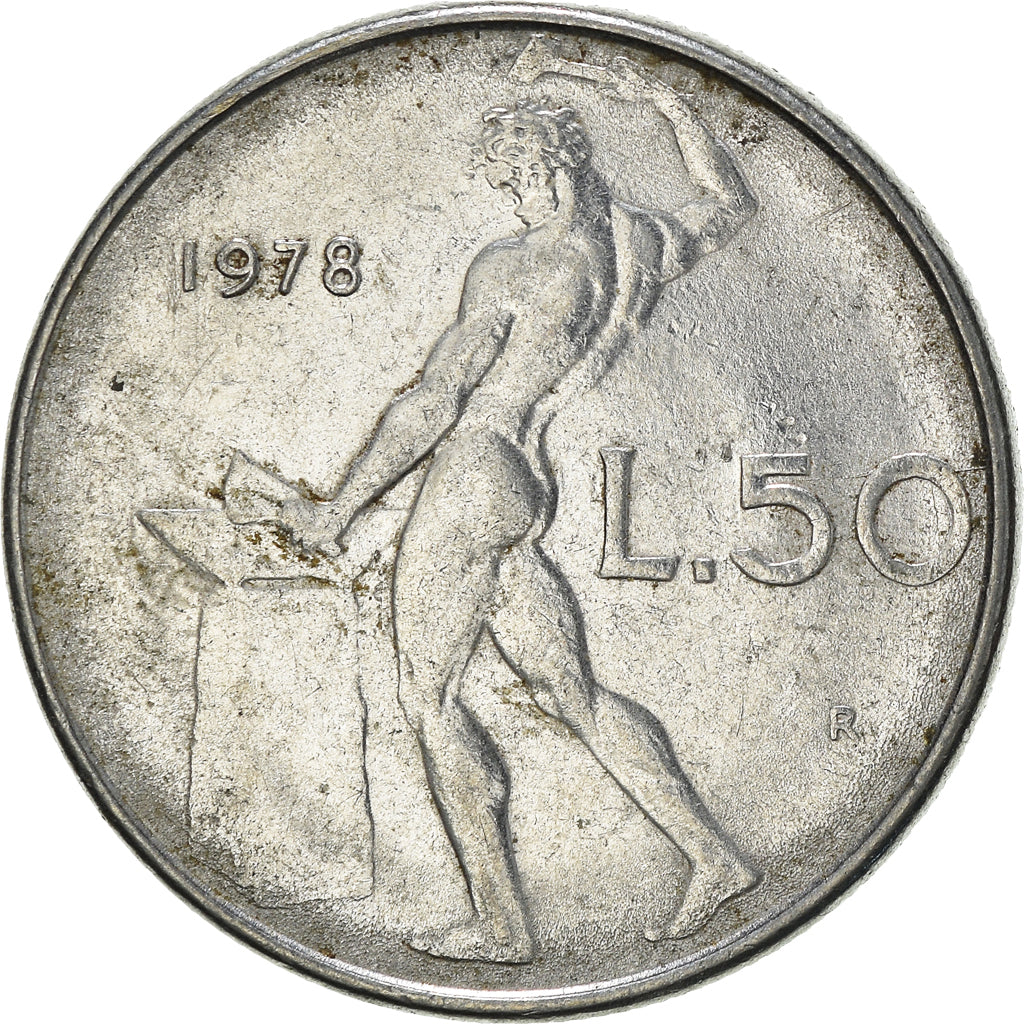 Münze, Italien, 50 Lire, 1978