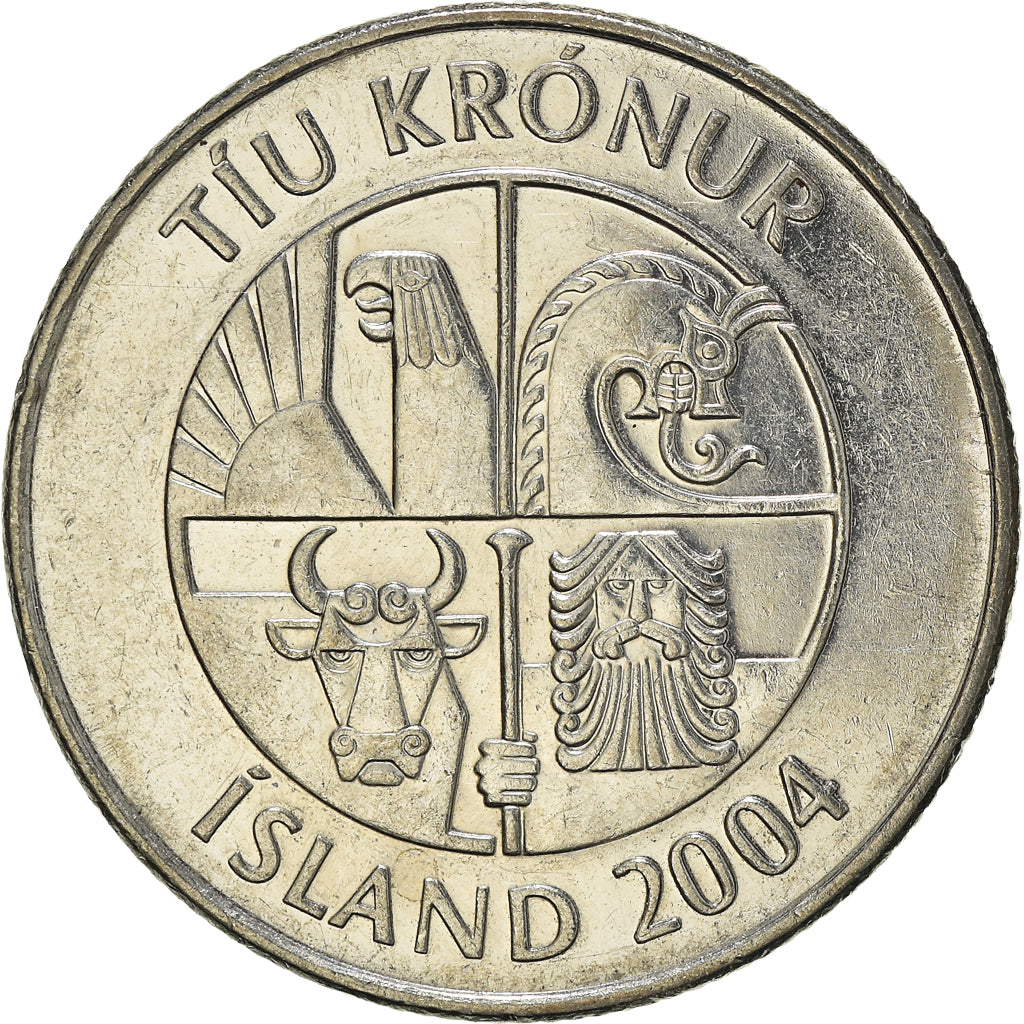 Moeda, Islândia, 10 Kronur, 2004