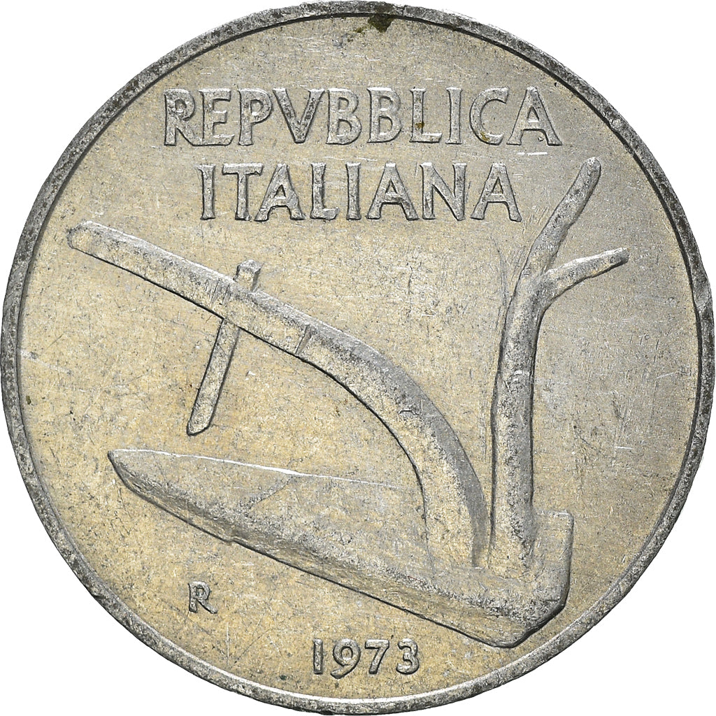 Moneta, Italia, 10 Lire, 1973