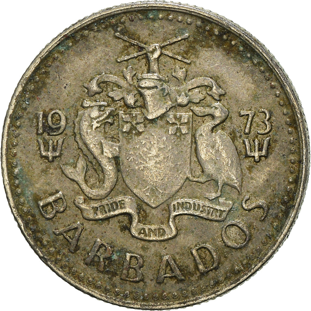 Munten, Barbados, 10 Cents, 1973