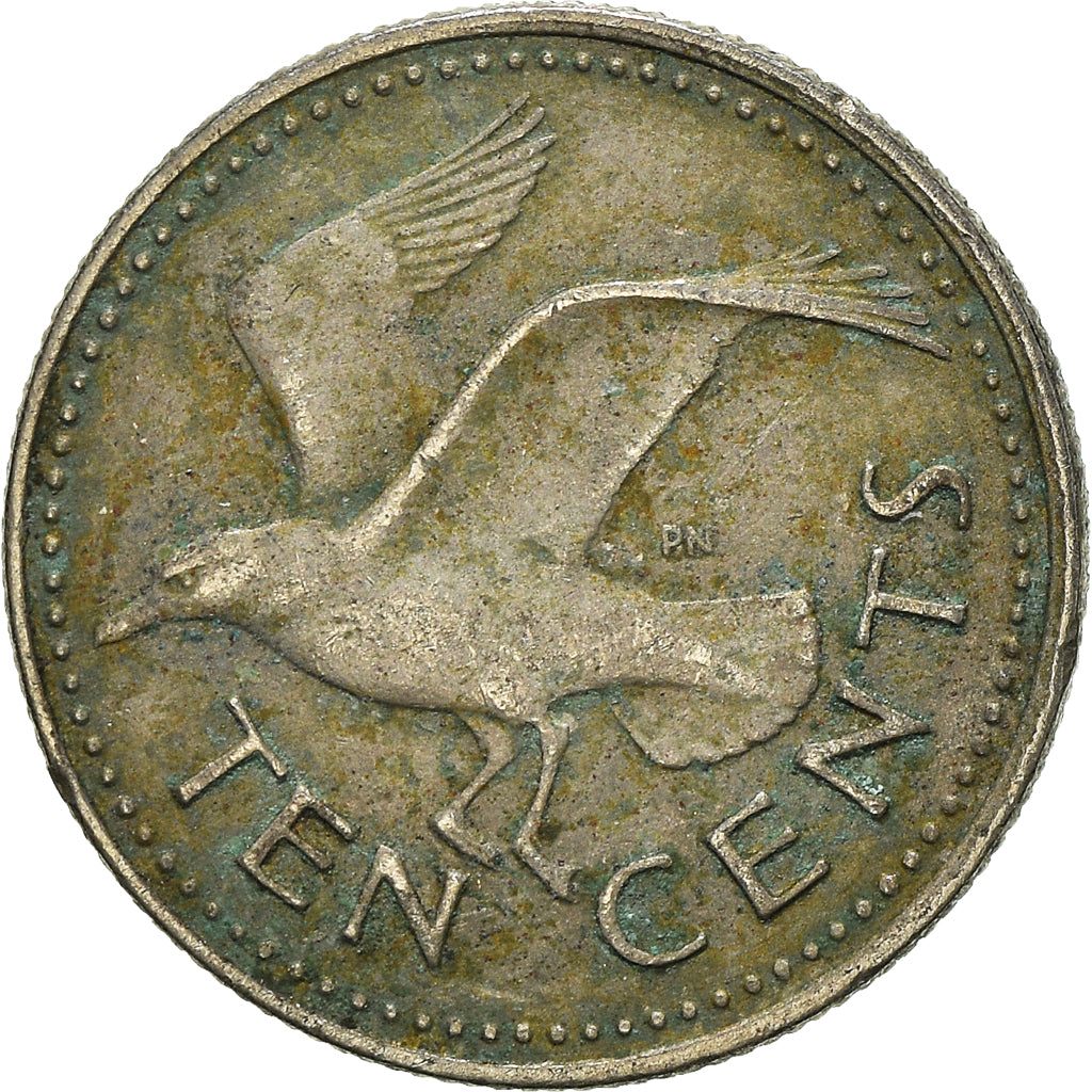Munten, Barbados, 10 Cents, 1973