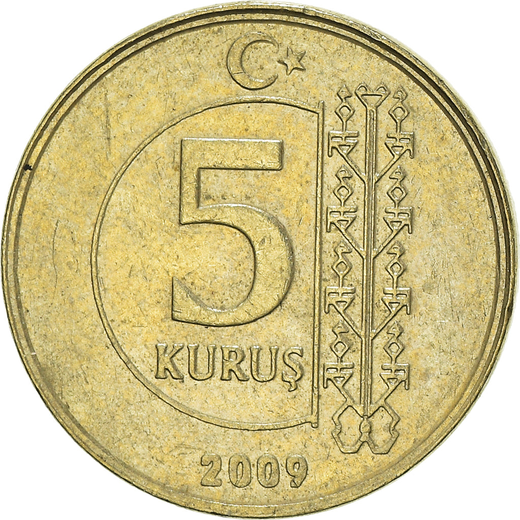 Munten, Turkije, 5 Kurus, 2009